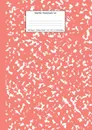Marble Notebook A4. Coral Pink Marble College Ruled Journal - Young Dreamers Press