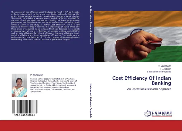 Обложка книги Cost Efficiency Of Indian Banking, P. Maheswari,R. Abbaiah and Balasiddamuni Pagadala