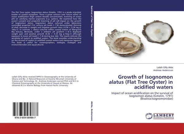 Обложка книги Growth of Isognomon alatus (Flat Tree Oyster) in acidified waters, Lailah  Gifty Akita and Andreas Andersson