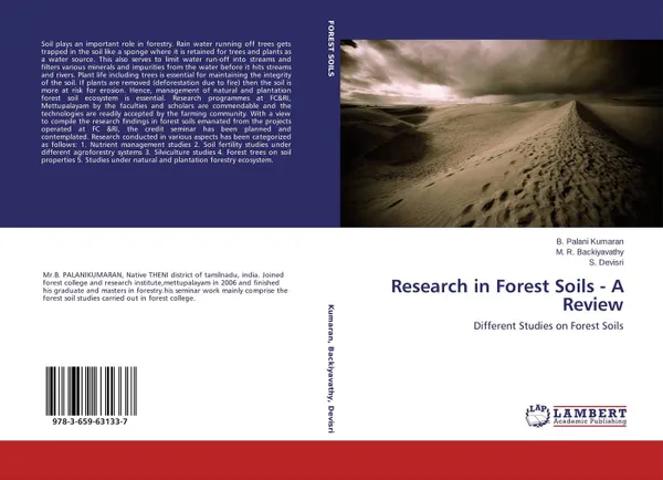 Обложка книги Research in Forest Soils - A Review, B. Palani Kumaran,M. R. Backiyavathy and S. Devisri