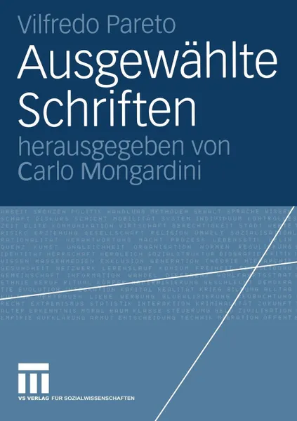 Обложка книги Ausgewahlte Schriften, Vilfredo Pareto