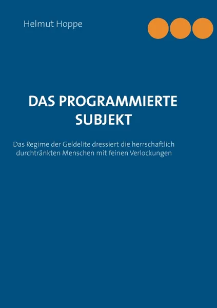 Обложка книги Das programmierte Subjekt, Helmut Hoppe