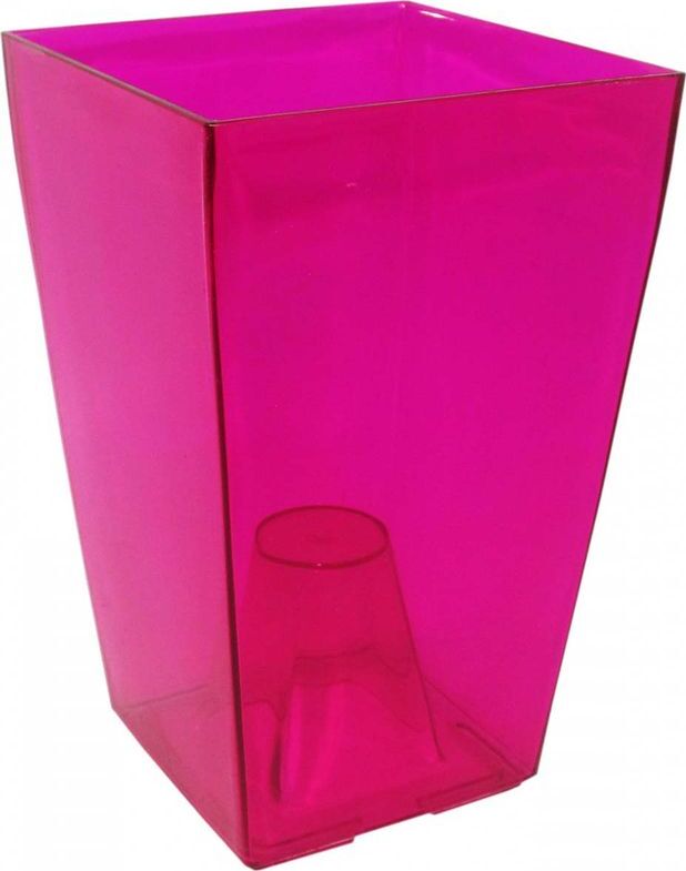 фото Горшок для цветов "Элегант", Р240/06, розовый, 12,5 х 12,5 см