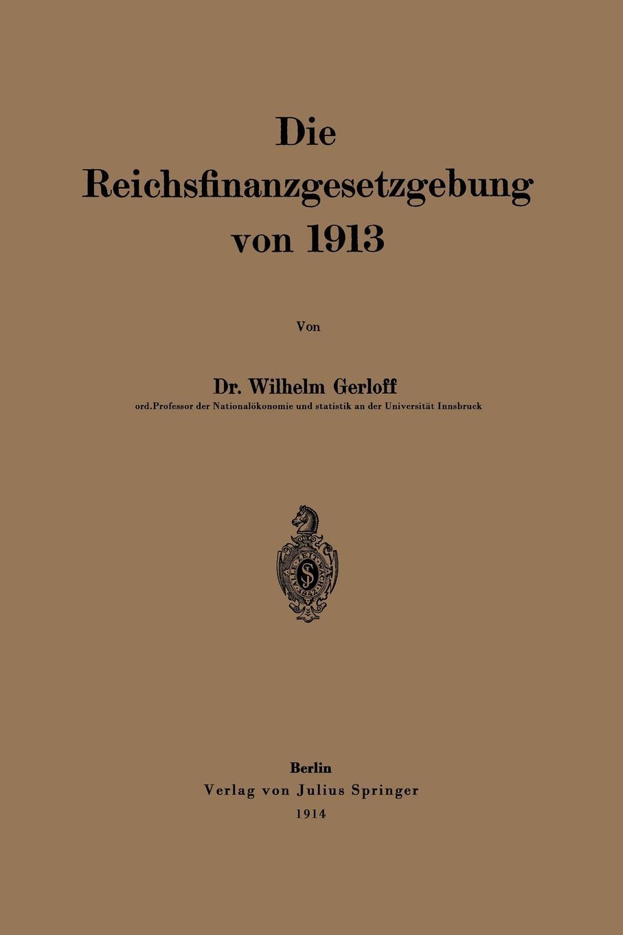 фото Die Reichsfinanzgesetzgebung von 1913