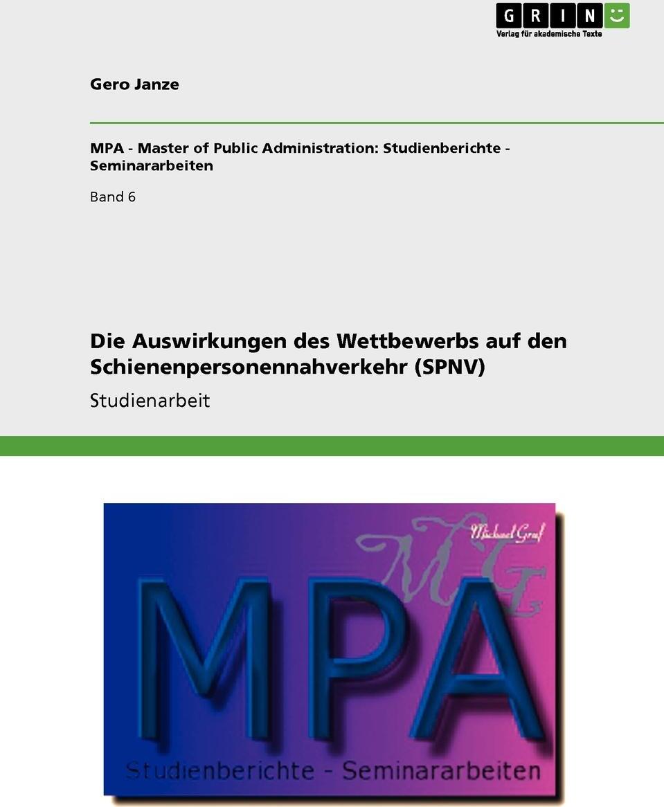 фото Die Auswirkungen des Wettbewerbs auf den Schienenpersonennahverkehr (SPNV)