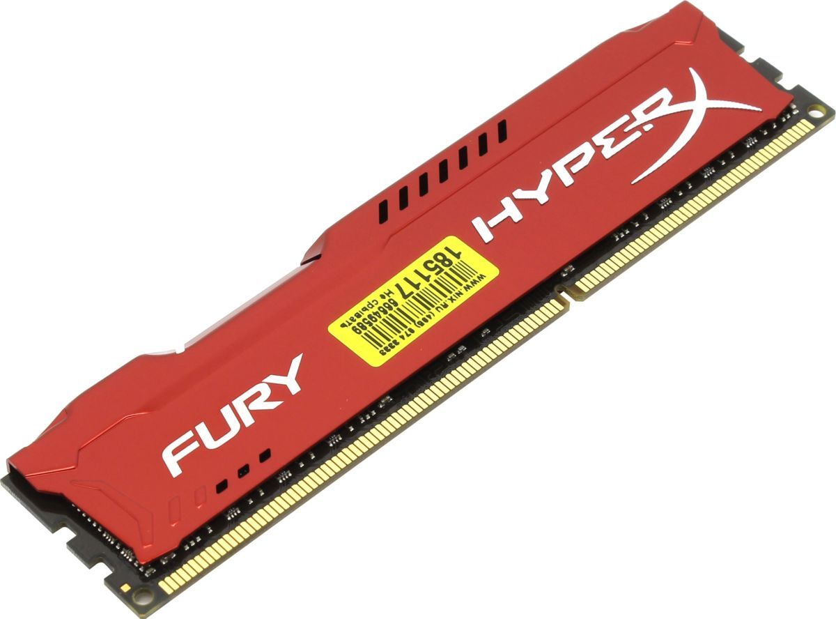 фото Оперативная память Kingston 8GB DDR3 1333 DIMM HX313C9FR/8 HyperX FURY Red, Non-ECC, CL9