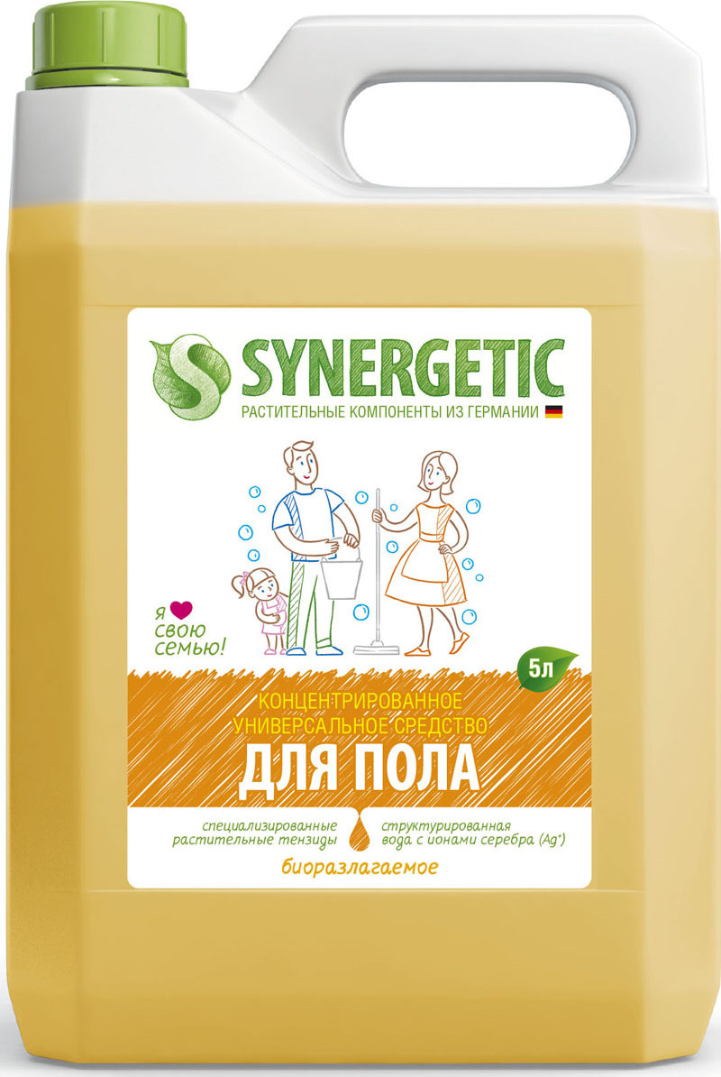 фото Средство Synergetic (Синергетик), универсальное, для мытья поверхностей (полы, стены и др.), 5 л.