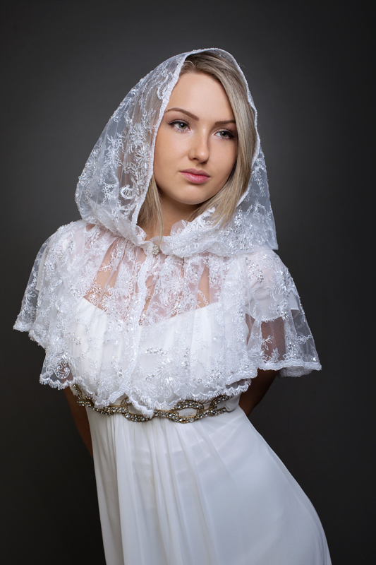 Платок на голову для невесты