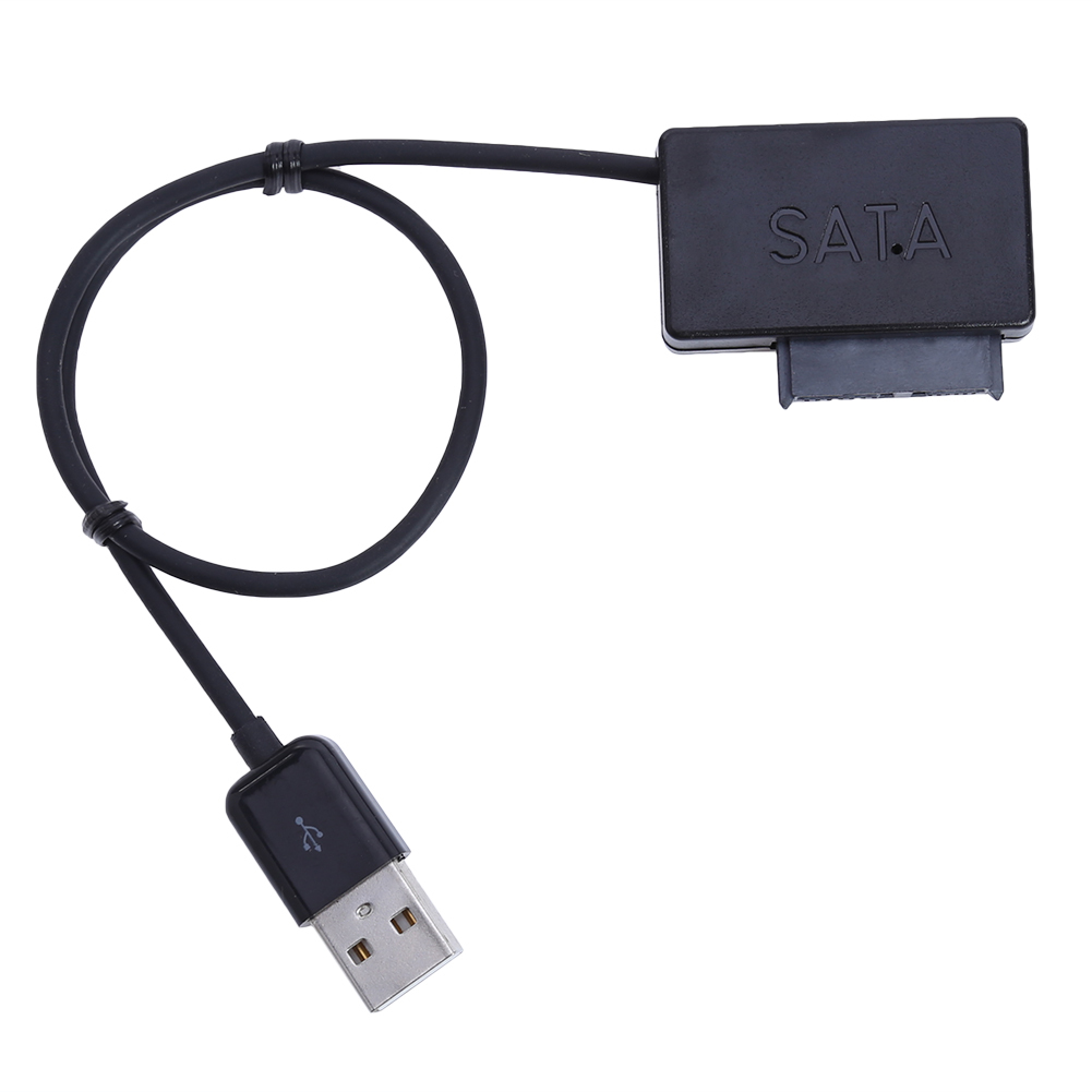 Адаптер-переходникUSB2.0-SATA6+7pinдляCD-ROM-черный