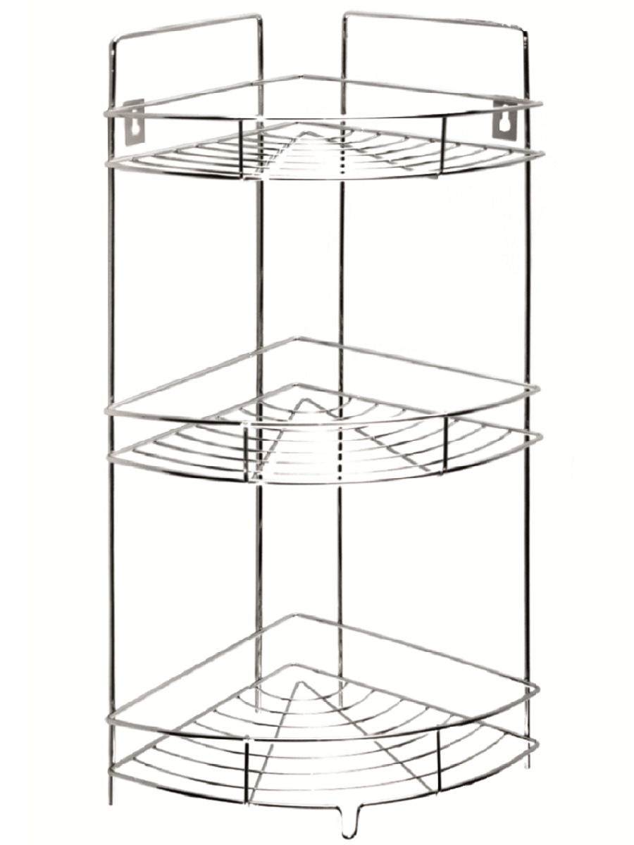 Полка хромированная 3-ная угловая т084
