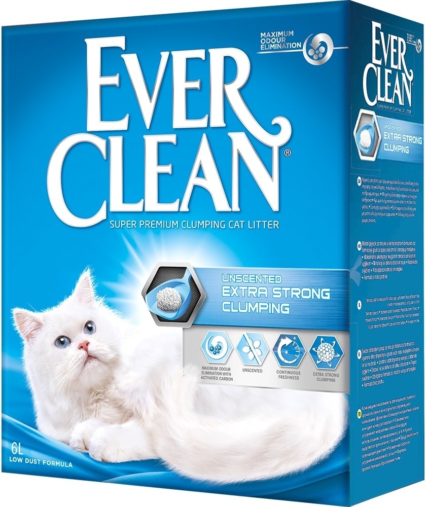 Наполнитель для кошачьего туалета Ever Clean Extra Strength Unscented, комкующийся, без ароматизатора, 6 кг - изображение