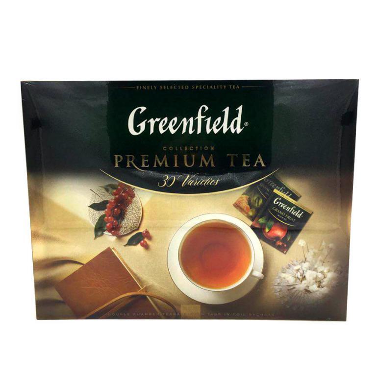 Подарочный набор greenfield ассорти. Набор чая Гринфилд 120 пакетиков ассорти. Чай Greenfield Premium Tea ассорти 120 пакетиков. Чайный набор Гринфилд ассорти 120п. Набор чая Гринфилд 120.