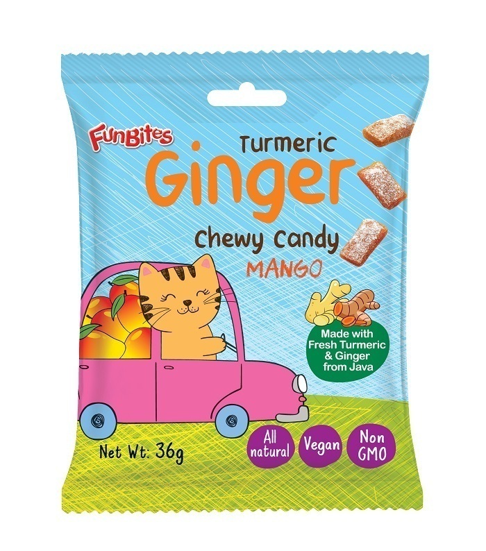 Имбирные жевательные конфеты с куркумой и манго FunBites Turmeric