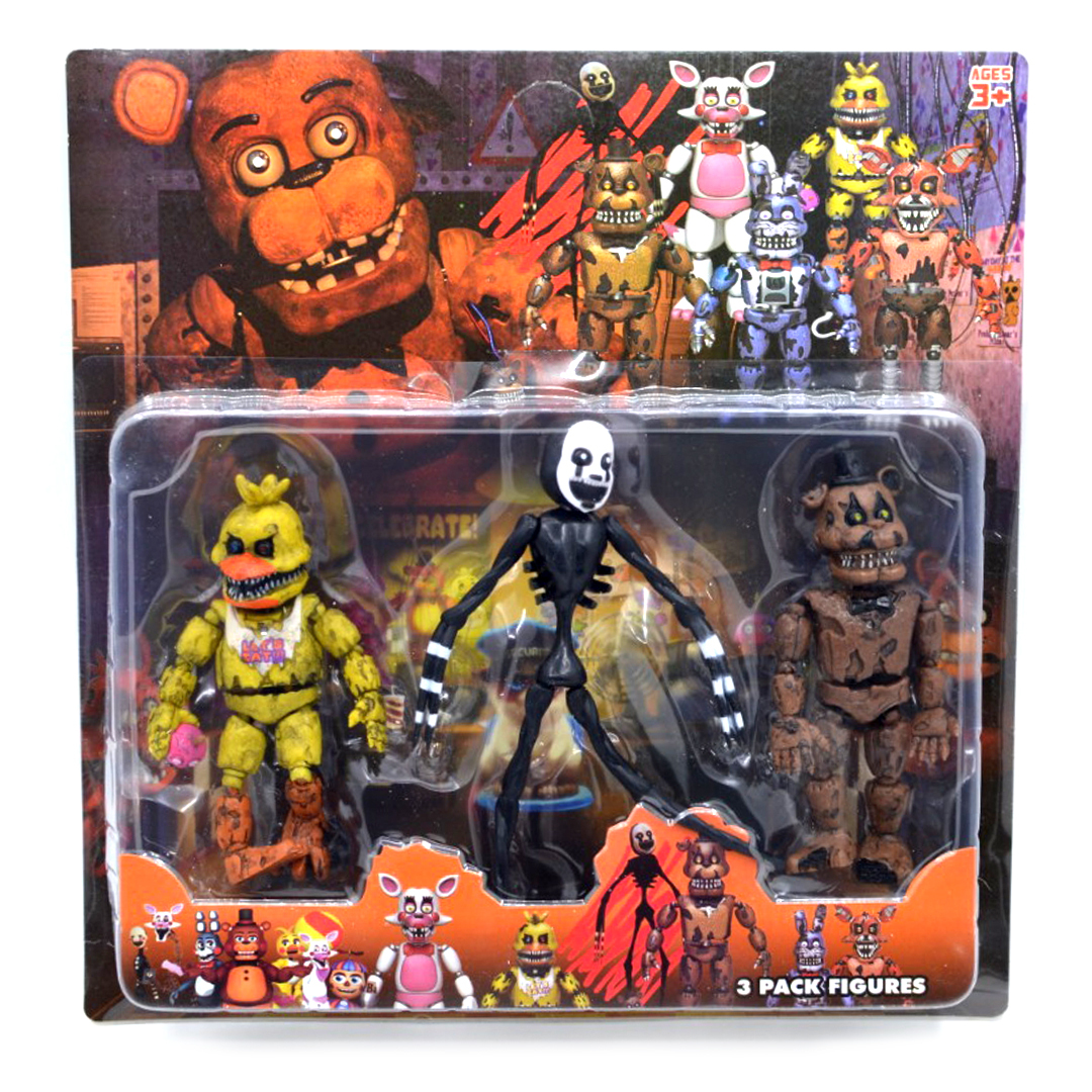 Игровой набор из 3 фигурок FNAF Аниматроников "Freddy","Marionette ...