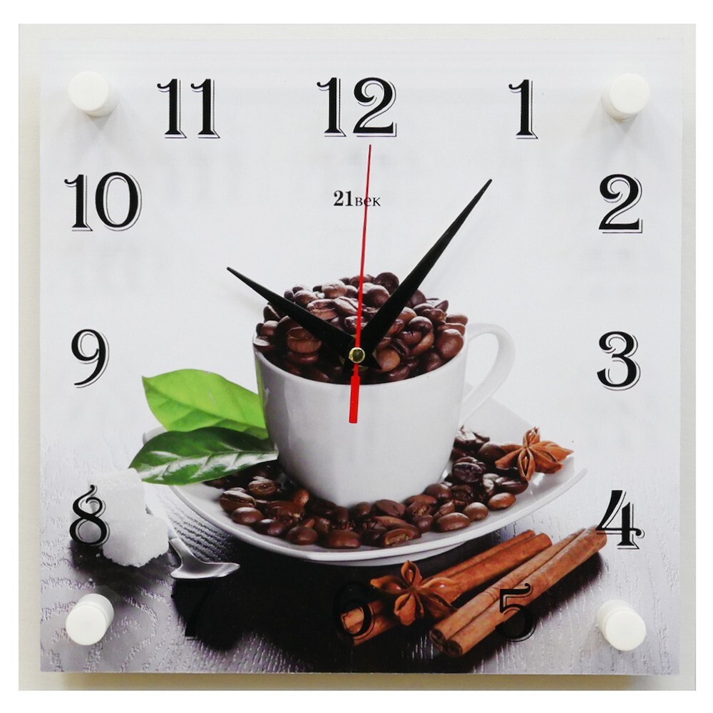 Часы настенные 21 век серия: кухня, чашка кофе , 25 см 25см