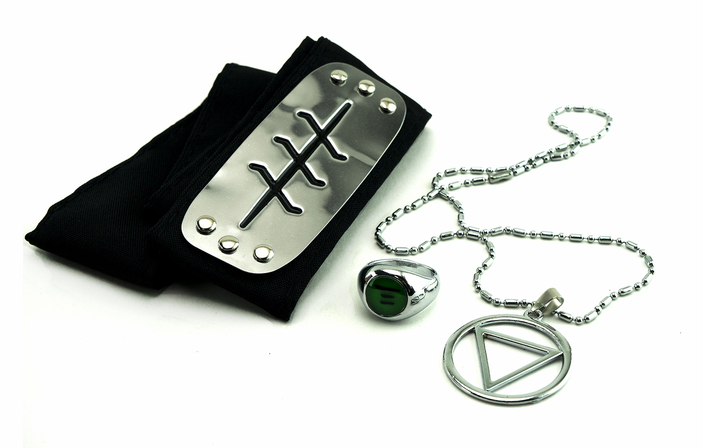 Набор Хидан Наруто/Naruto 3шт (повязка, кольцо, ожерелье) .