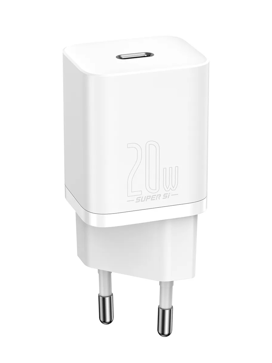 Сетевое зарядное устройство Baseus SuperSi20w, 20 Вт, USB Type-C, Power  Delivery, Quick Charge 3.0 - купить по выгодной цене в интернет-магазине  OZON (306118663)