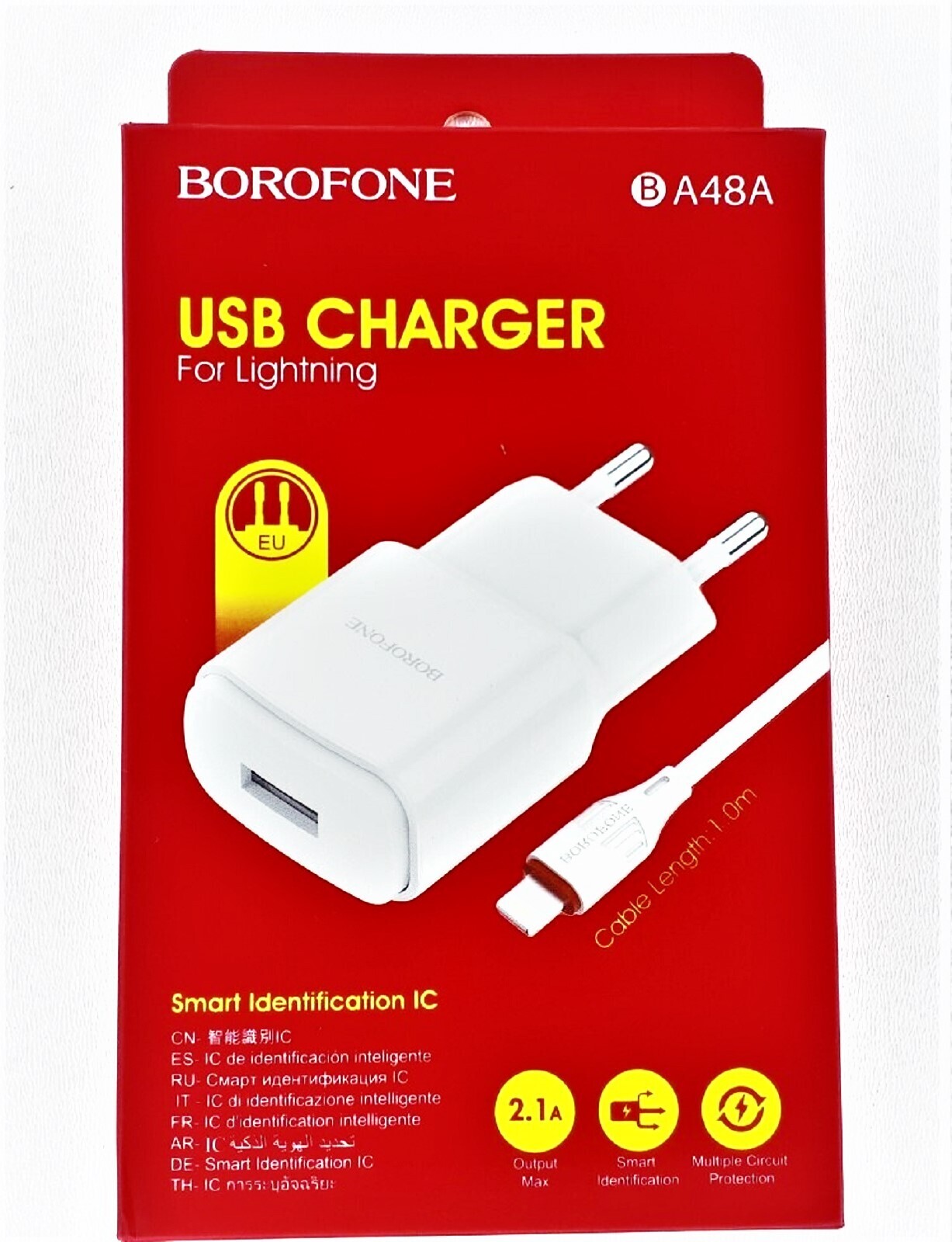 Зарядка отзывы. Borofone bm48a СЗУ. Адаптер питания USB для айфона в упаковке. Borofone bx42 Lightning. Телефонный адаптер батарейки.