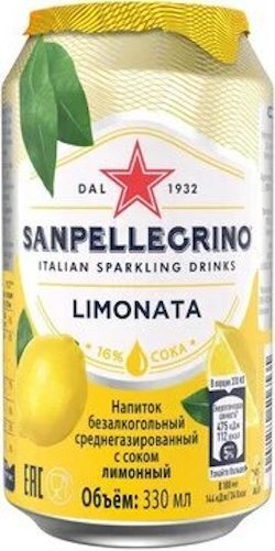 Лимонад San Pellegrino Сан Пеллегрино Лимон, в жестяной банке, 330 мл ...