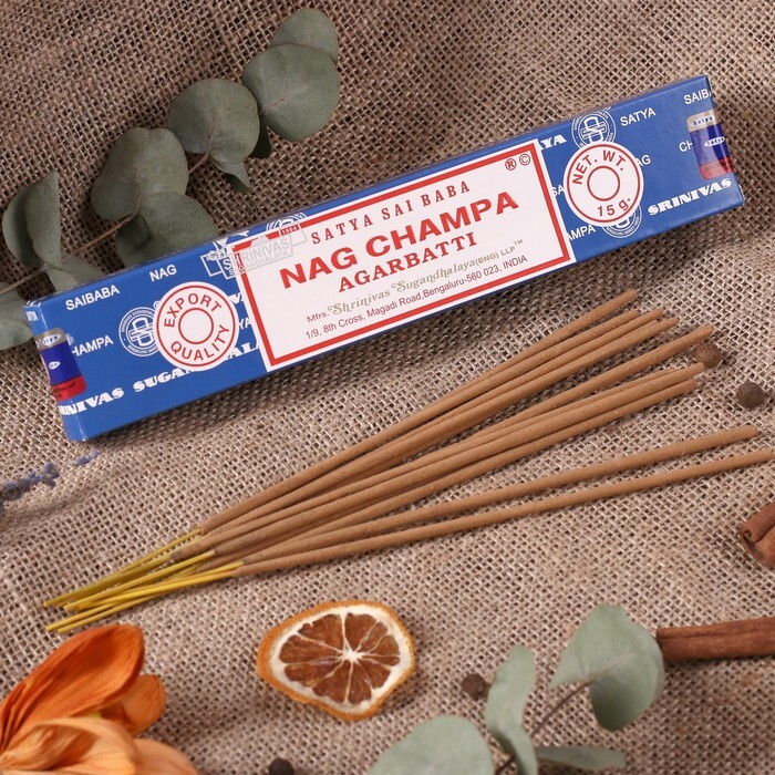 Благовония палочки, Satya, Наг Чампа, Nag champa, 15 гр.