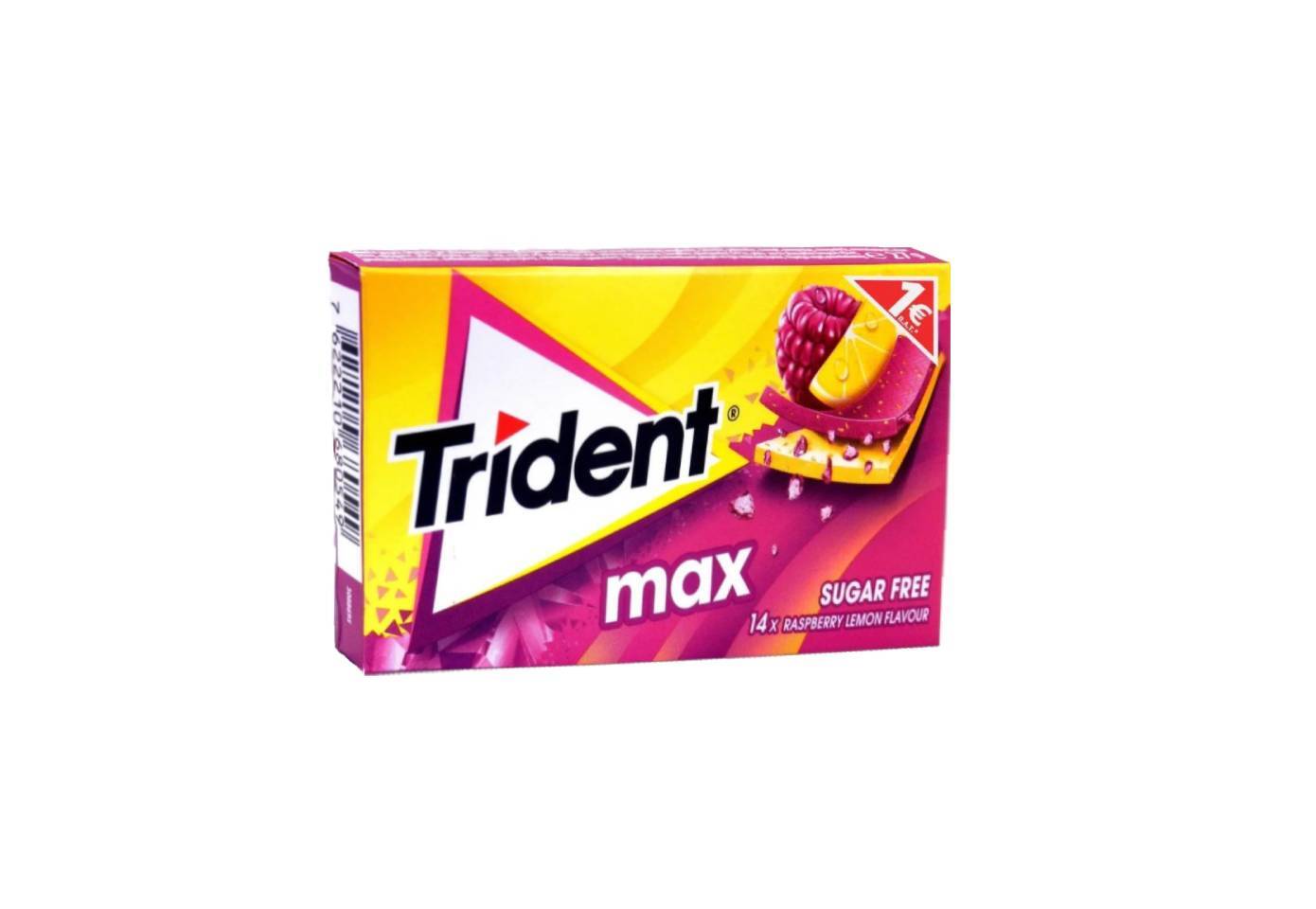 Жвачка Trident Max Raspberry Lemon вкус малина и лимон 27 гр. - купить ...