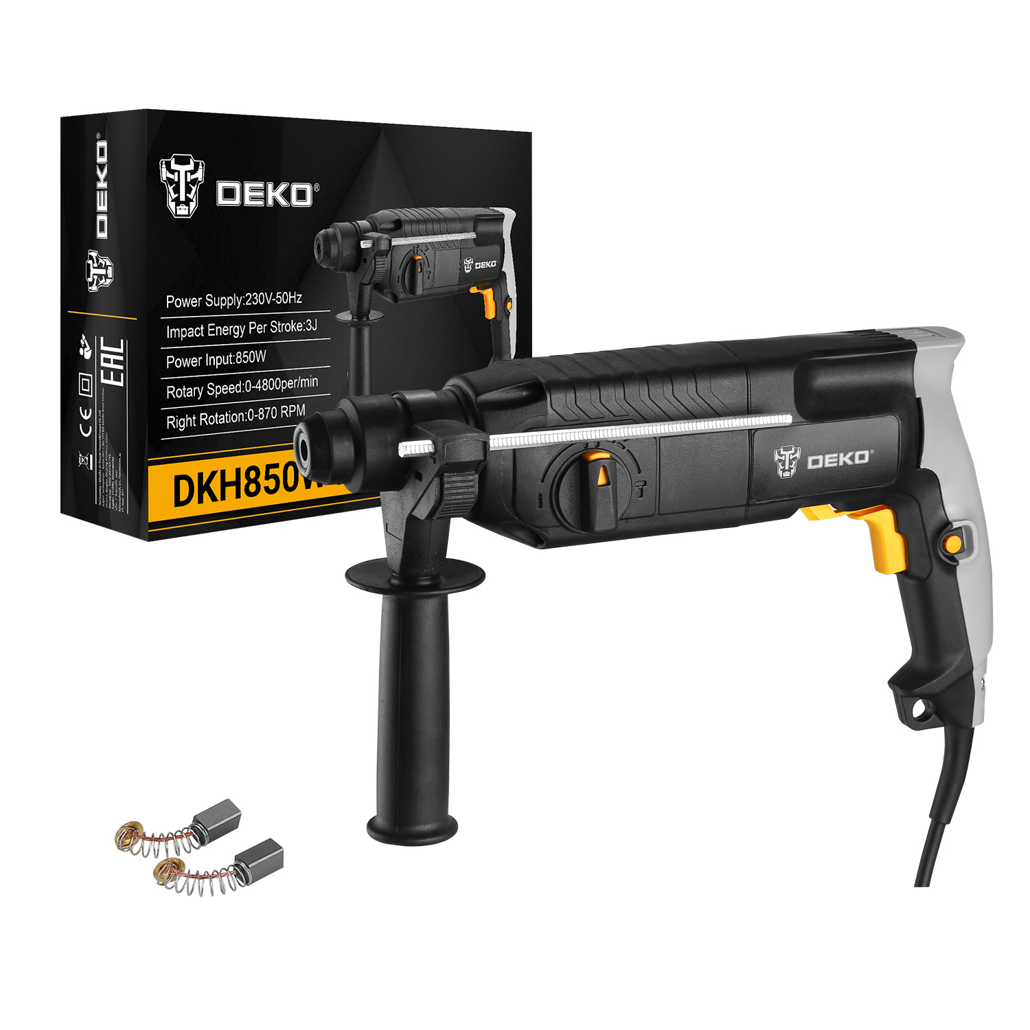 Перфоратор сетевой DEKO DKH850W, 850 Вт, 4800 уд/мин, 3 Дж - купить в ...