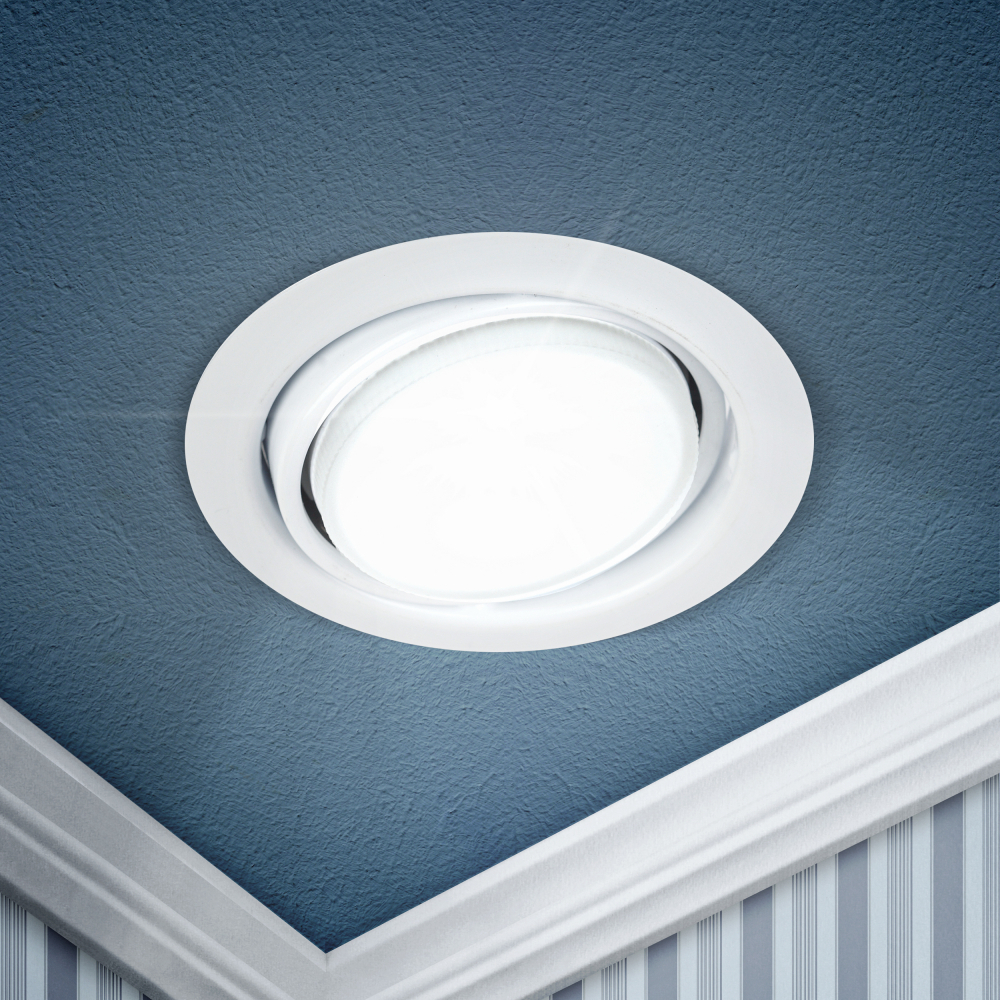 Cветильник поворотный потолочный встраиваемый KL35 ЭРА / Спот потолочный / декоративный точечный на кухню, в детскую, белый