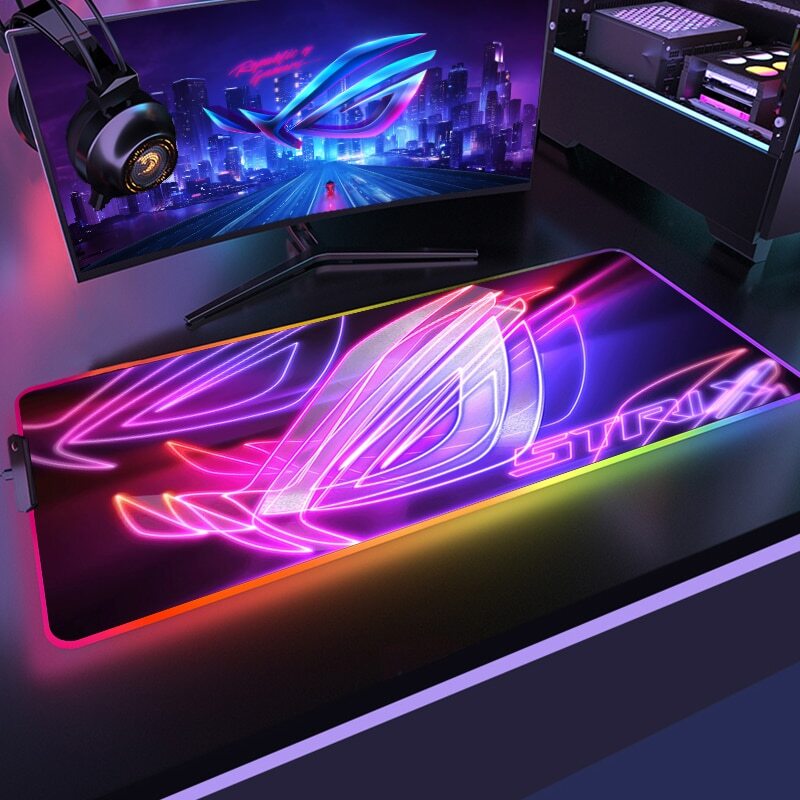 Asus rgb. Коврики ASUS ROG С подсветкой. Коврик для мыши ASUS ROG, С RGB-Подсветильник кой. Утюг игровой с РГБ.