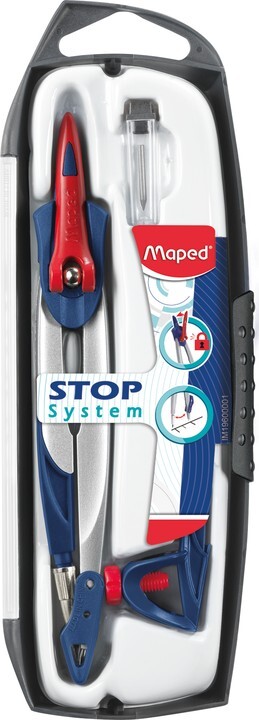 Готовальня MAPED STOP SYSTEM 3предмета, ударопрочный футляр