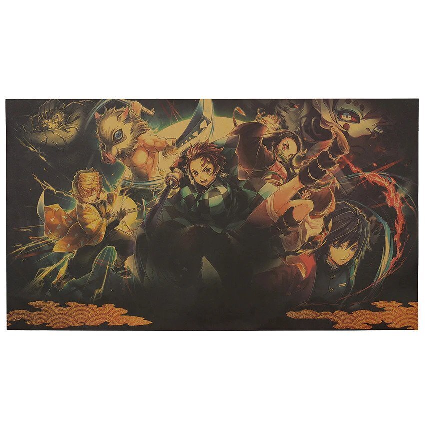 Постер anime Demon slayer (истребитель демонов) Готовый оригинальный подарок! Интерьерный постер