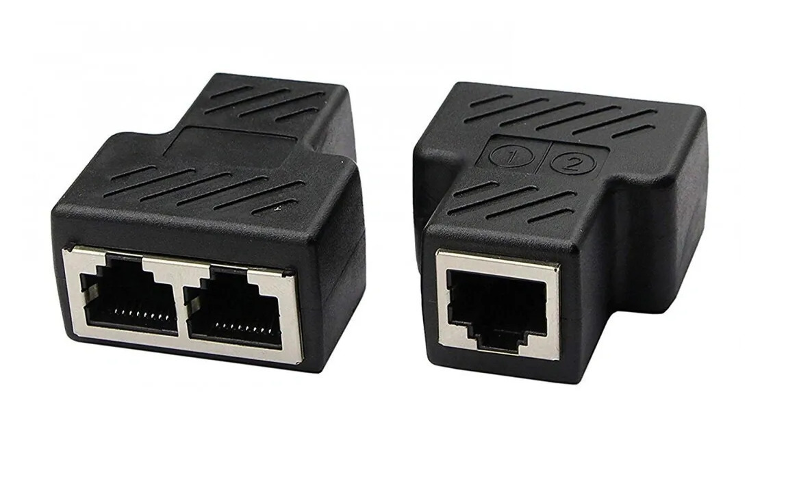 Переходник-разветвитель RJ-45 1f/2f