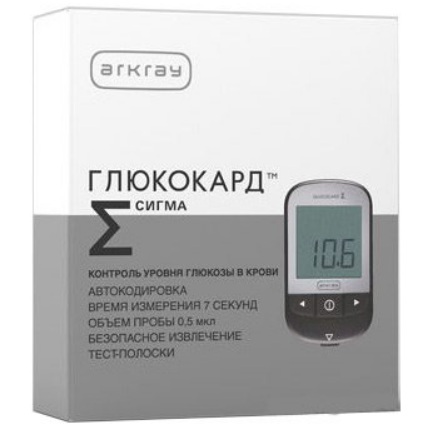 Глюкометр Глюкокард Сигма с тест-полосками — купить в интернет-магазине ...
