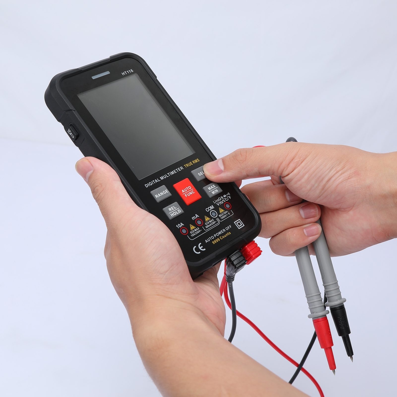 Нт 116. Smat Digital Multimeter ht126b. Мультиметр с черным экраном. Мультиметр цифровой с экраном. HT-116 фонарь.