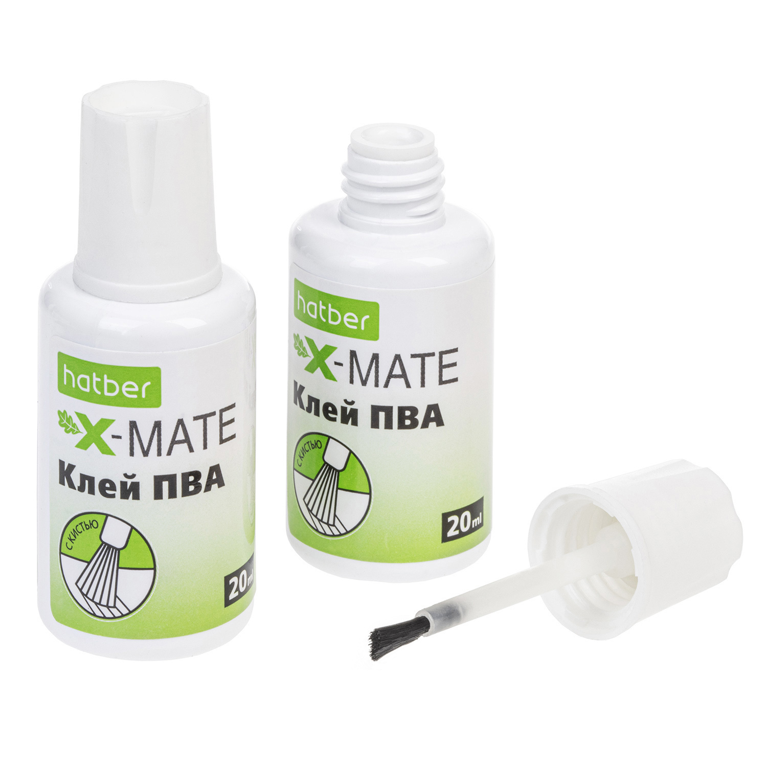 Клей ПВА с кисточкой Hatber X-Mate 20ml