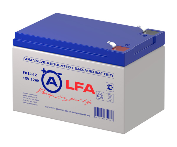 Батарея для ИПБ ALFA BATTERY FB 12-12 12 Вольт, 12 Ач / 12V 12AH для детской машинки (электромобиля), фонаря, эхолота