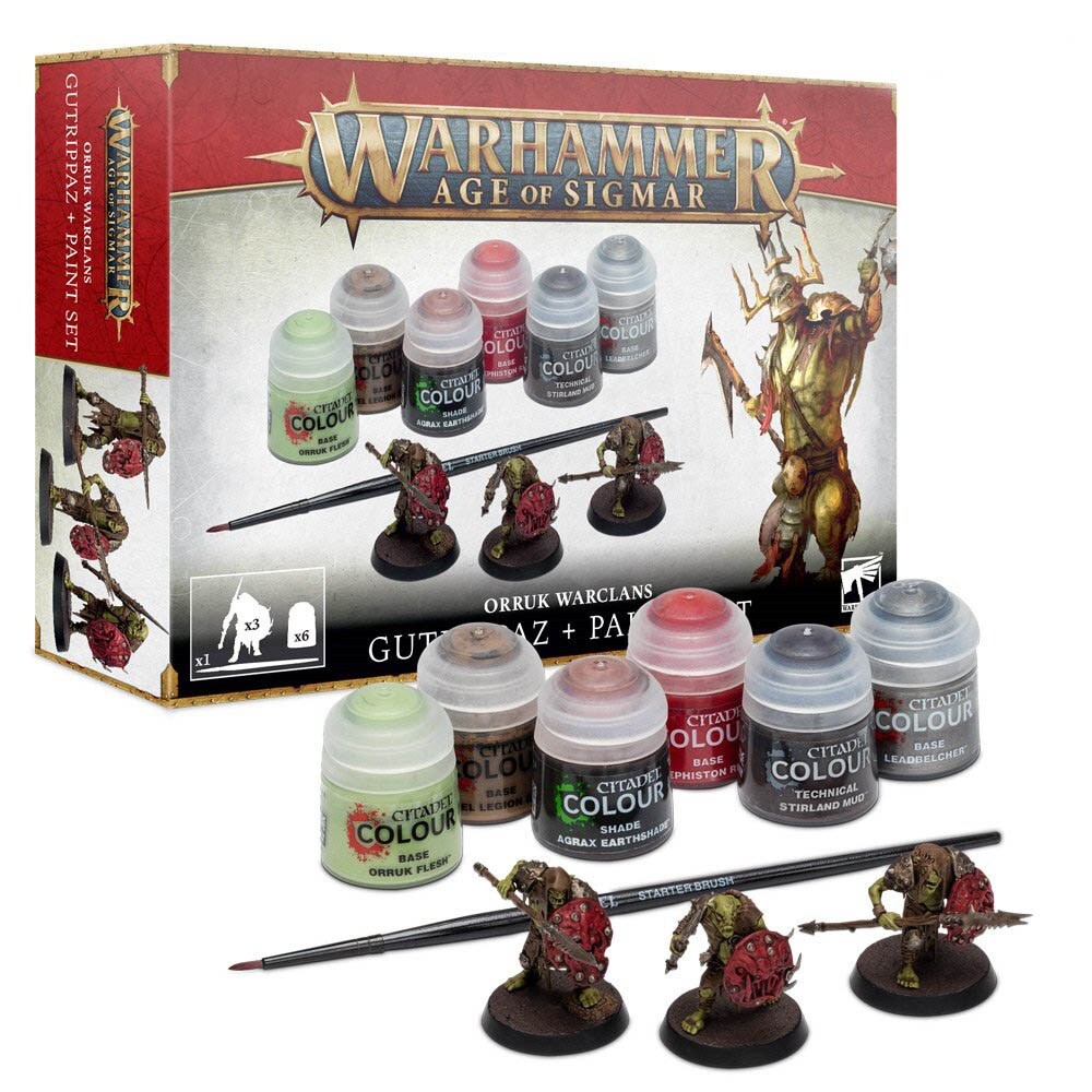 НаборминиатюрAosOrruks+PaintSetAgeofSigmar