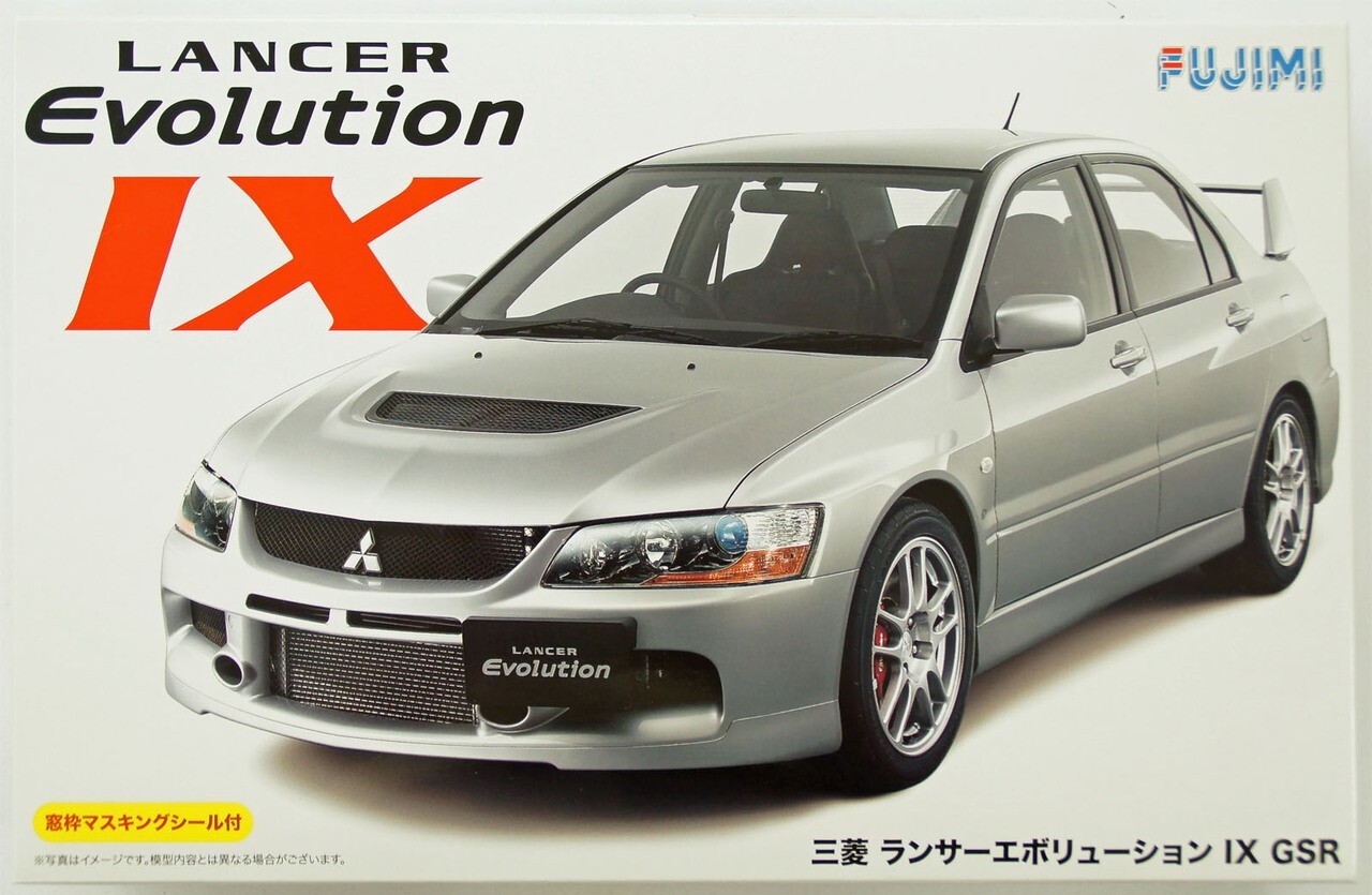 Сборная модель Mitsubishi Lancer Evolution IX GSR w/Window Frame Masking