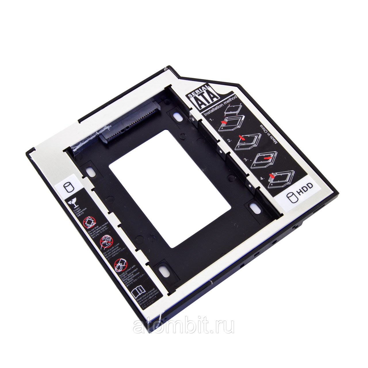 Optibay 9.5mm / Оптибей / HDD в разъём ODD / HDD caddy / адаптер салазки, переходник для ноутбука