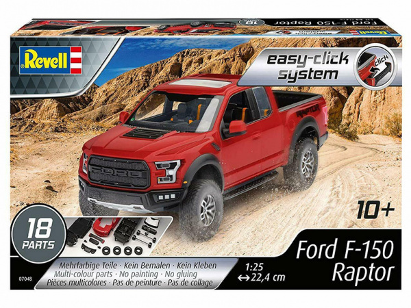 Сборная модель Revell 07048RE Автомобиль Ford F150 Raptor Масштаб 1/25