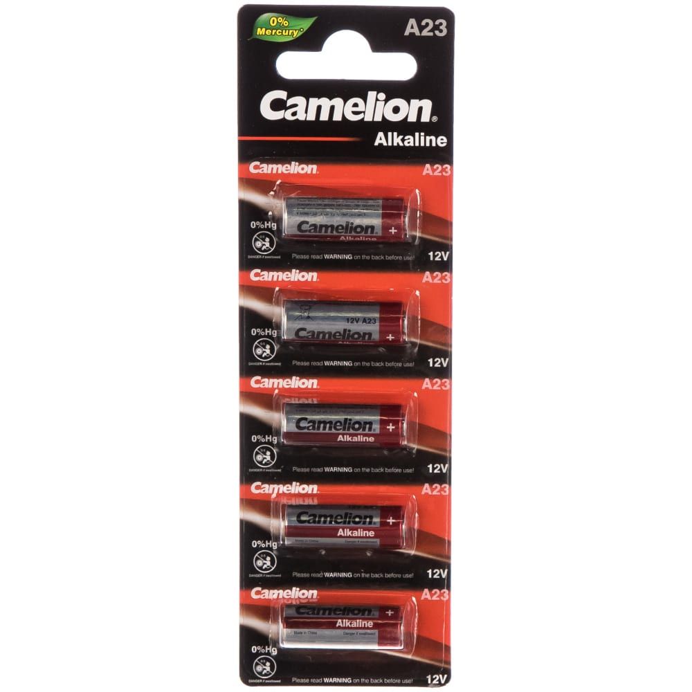 Батарейка алкалиновая для сигнализации тип a23 12в 1шт camelion plus alkaline lr23a bp1