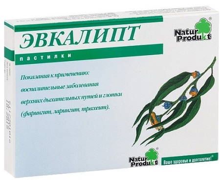 Эвкалипт Натур Продукт, пастилки 2.5 г, 24 шт.