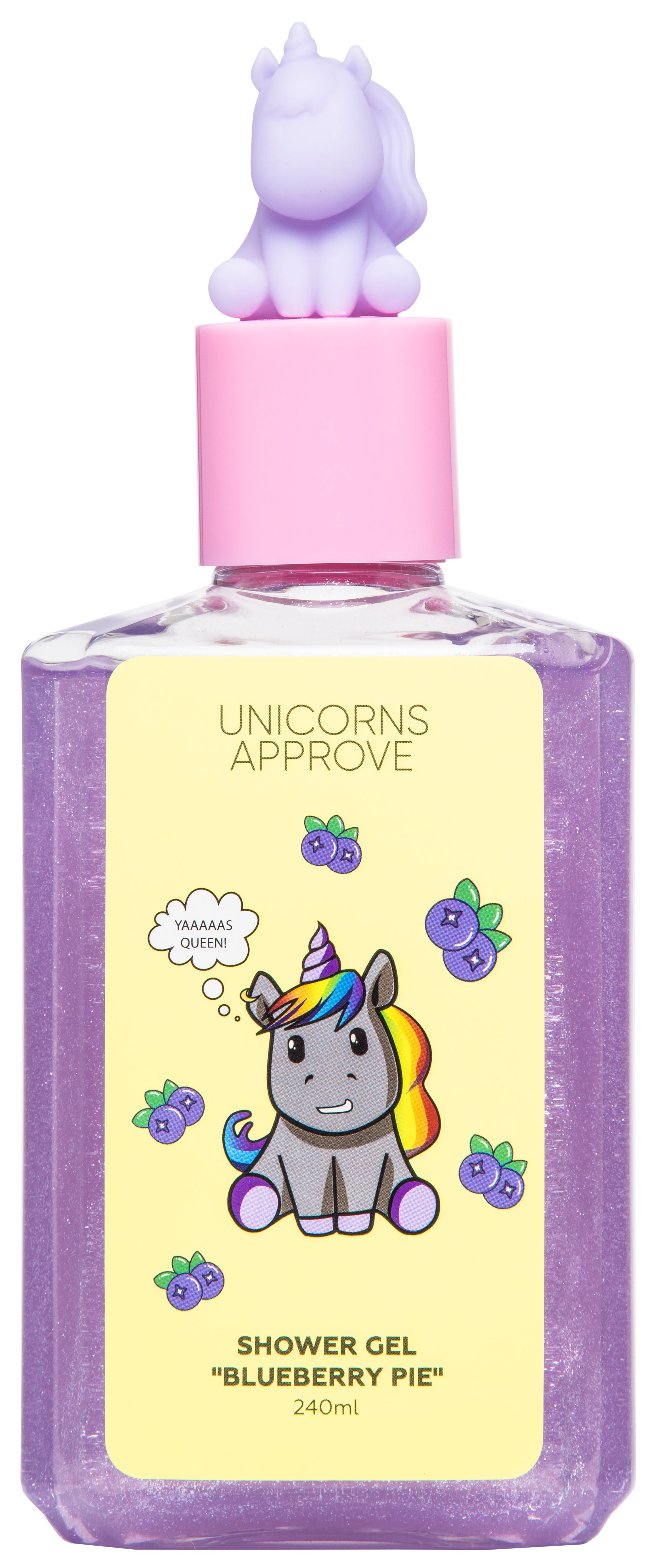 Unicorns approve гель для душа. Unicorns approve гель д/душа 240мл черничный пирог. Гель для душа с единорогом. Unicorns approve косметика для детей.