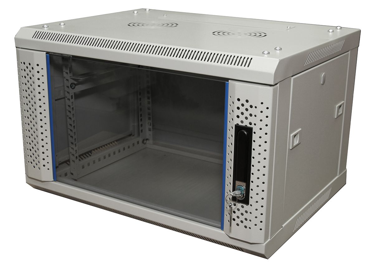 Телекоммуникационный шкаф настенный 19", 6U, 600x450, 5bites TC6403-06G, серый