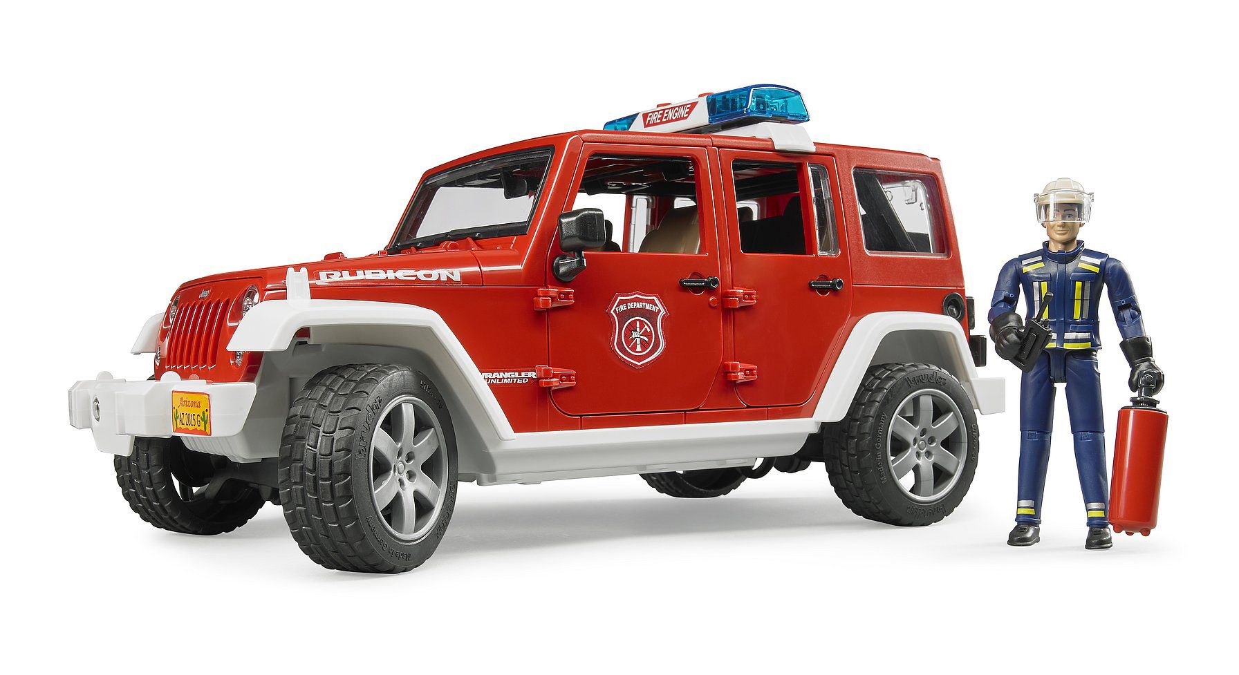 Машинка Bruder 02528 Пожарный внедорожник Jeep Wrangler Unlimited Rubicon с  фигуркой пожарного - купить с доставкой по выгодным ценам в  интернет-магазине OZON (224342055)