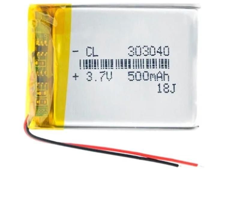 Аккумулятор(батарея)Li-polymer303040,3*30*40мм,2pin,3.7V,500mAh,кодmb017380