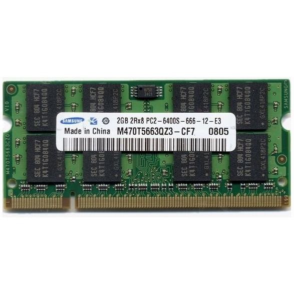 partspc Оперативная память Samsung DDR2 SO-DIMM 800Mhz 2GB 1x2 ГБ для ноутбука 1x2 ГБ (m470t5663qz3-cf7)