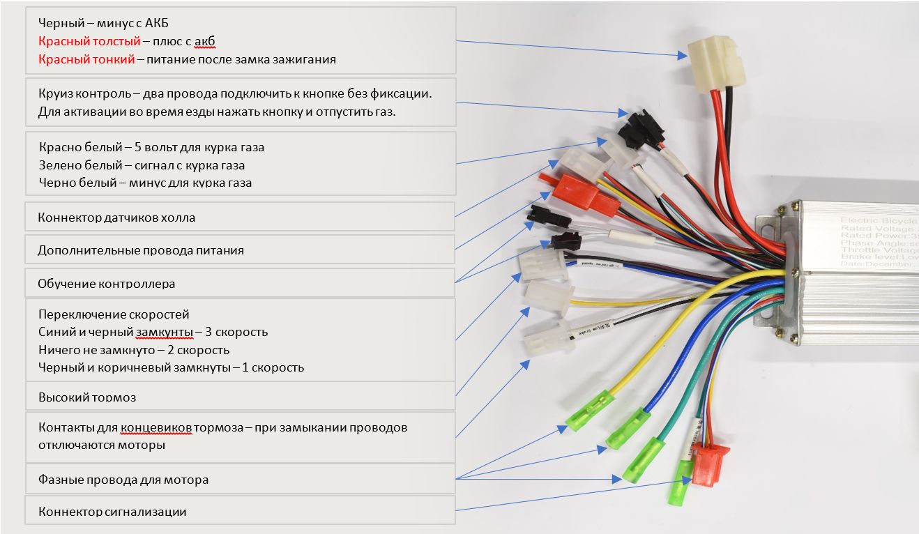 Универсальный контроллер 36V-48V, 350W, 2022