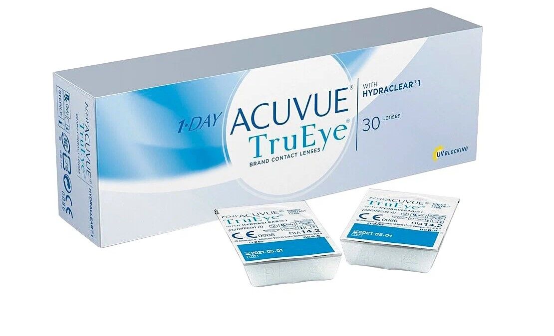 Линзы Acuvue TRUEYE. Acuvue 1-Day TRUEYE. 1-Day Acuvue TRUEYE (30 линз). Acuvue TRUEYE vs Acuvue Oasys.