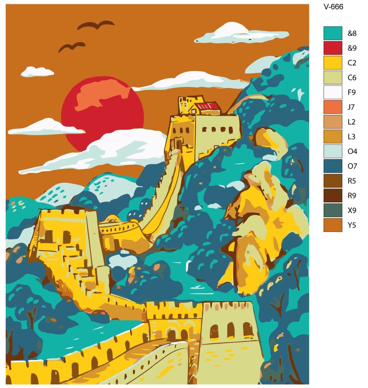 Картина по номерам V-666 