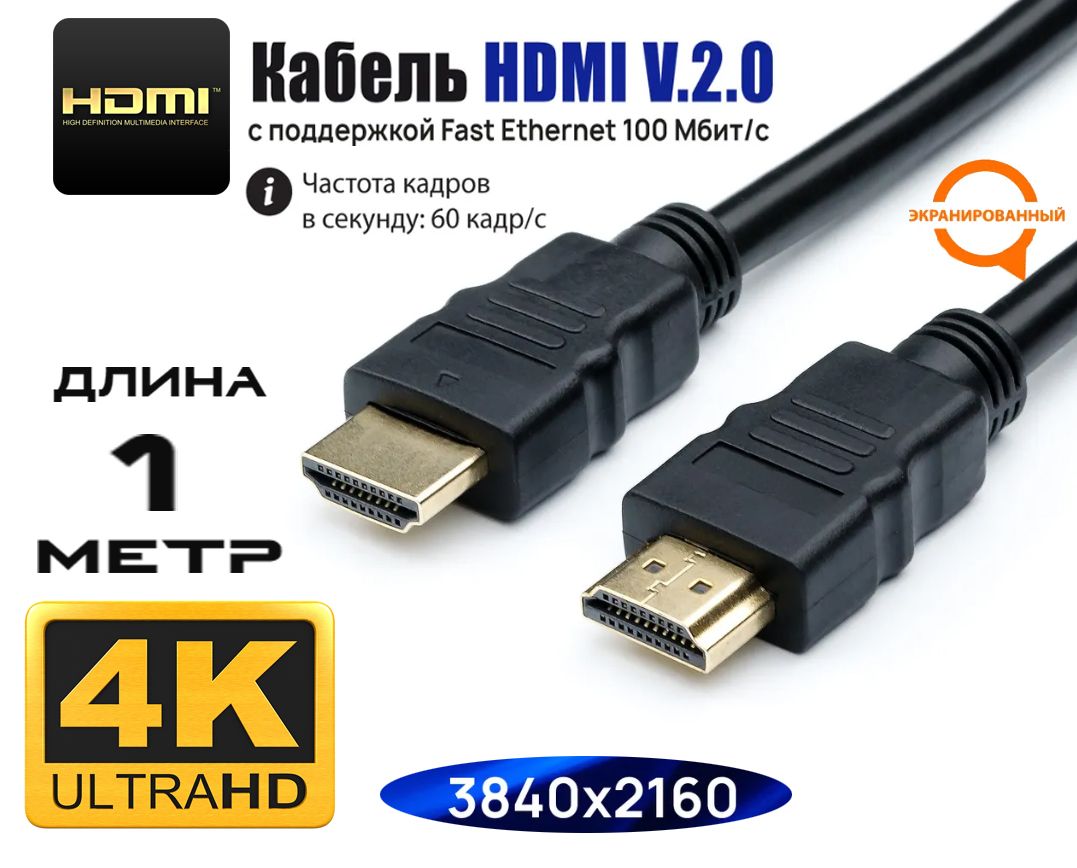 GPGeneralPainterАудиокабельHDMI/HDMI,1м,черный